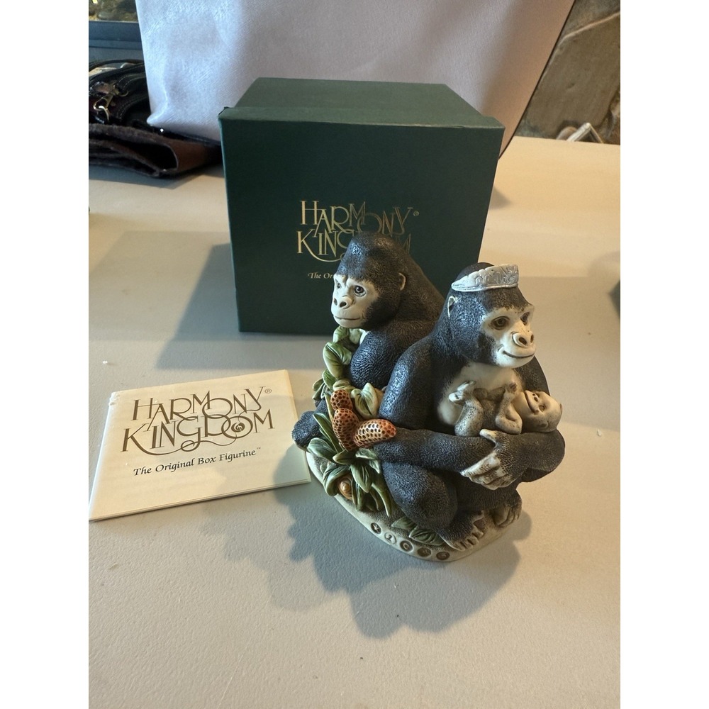 Harmony Kingdom Queen of the Jungle 1999 Gorilla Figurine Box UK Original